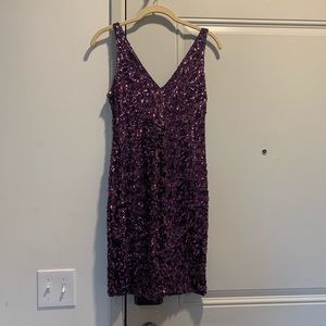 Purple sequin dress